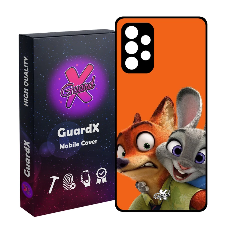 کاور گارد ایکس طرح Zootopia مدل Glass10047 مناسب برای گوشی موبایل سامسونگ Galaxy A52s
