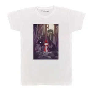 تی شرت آستین کوتاه بچگانه پرمانه طرح شنل قرمزی کد pmt.6278