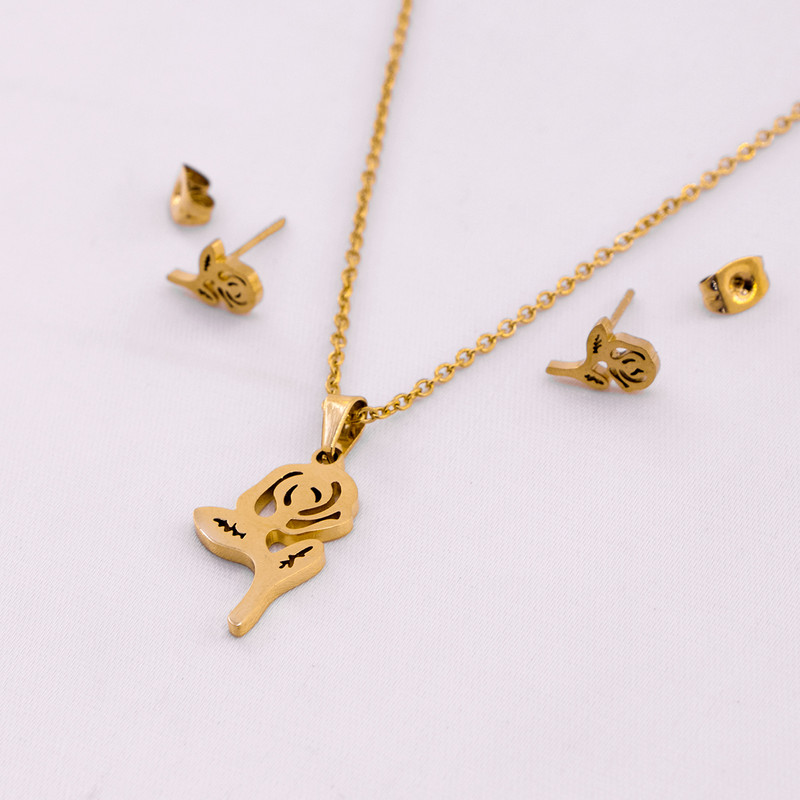 نیم ست زنانه مدل گل رز کد tdn175