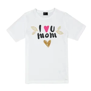 تی شرت دخترانه مدل مادر کد J92 رنگ سفید