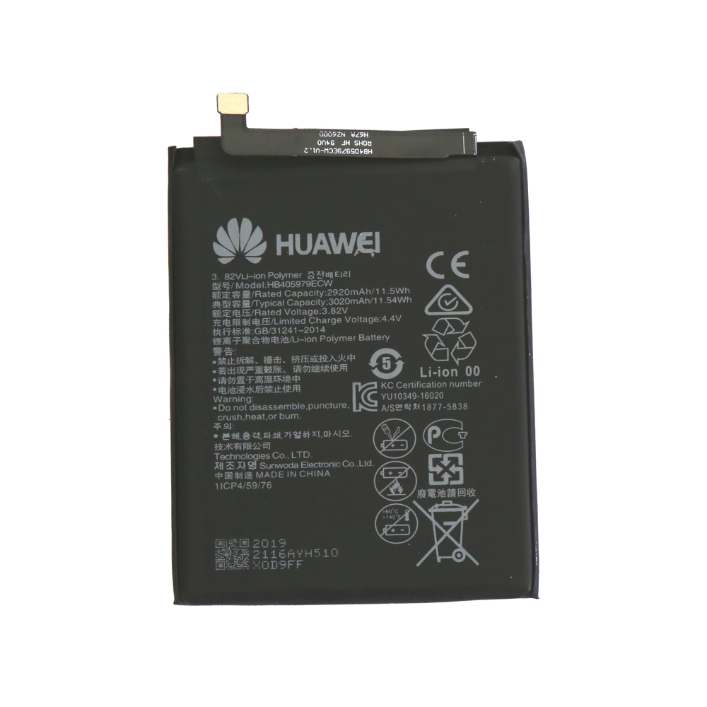 باتری موبایل مدل HB405979ECW ظرفیت 3020 میلی آمپر ساعت مناسب برای گوشی موبایل هوآوی y5 lite 2018