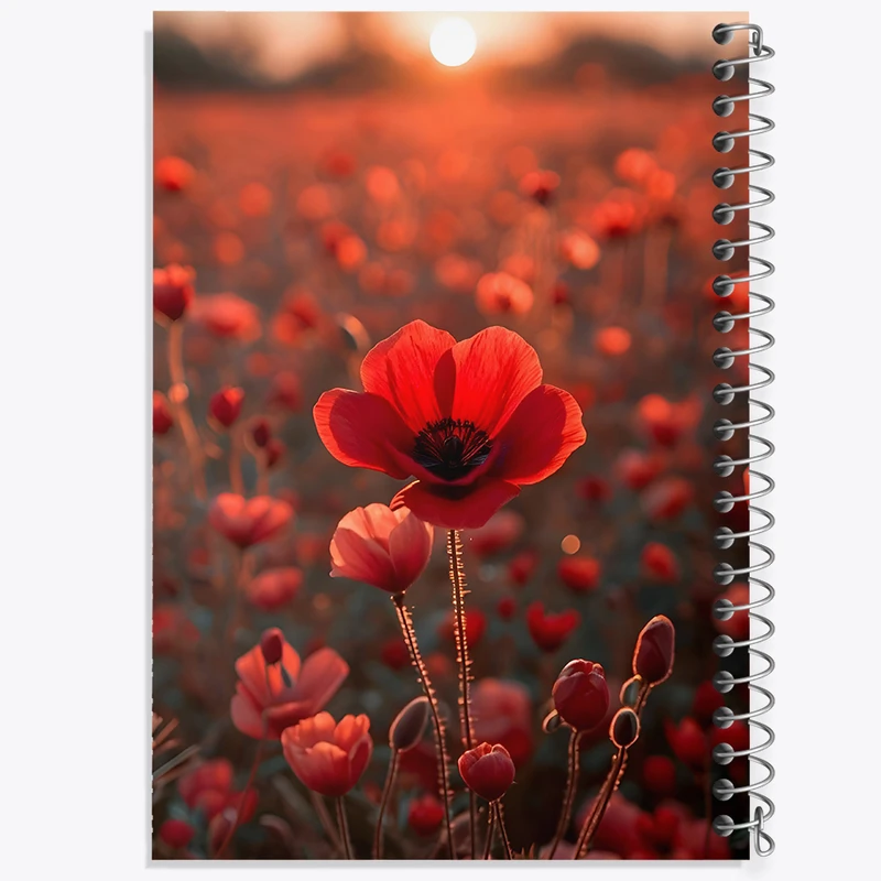 دفتر نقاشی 50 برگ خندالو طرح گل شقایق کد F5244