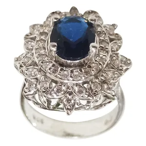 انگشتر نقره زنانه سلین کالا مدل یاقوت کبود ce-As279