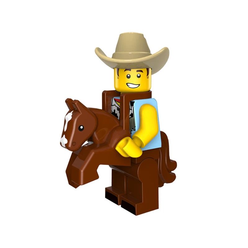 ساختنی 6 تکه برانت مدل مرد کابوی اسب سوار