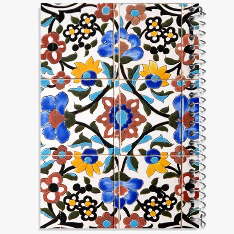 دفتر مشق 100 برگ خندالو طرح کاشی کد 2169