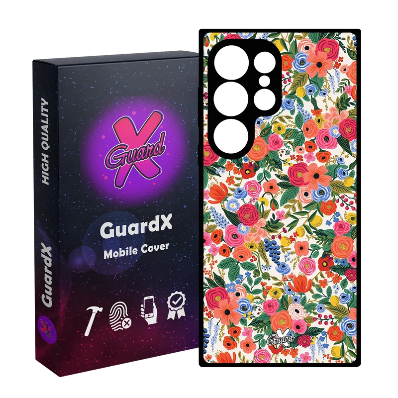 کاور گارد ایکس طرح گل مدل 10247 مناسب برای گوشی موبایل سامسونگ Galaxy S25 Ultra