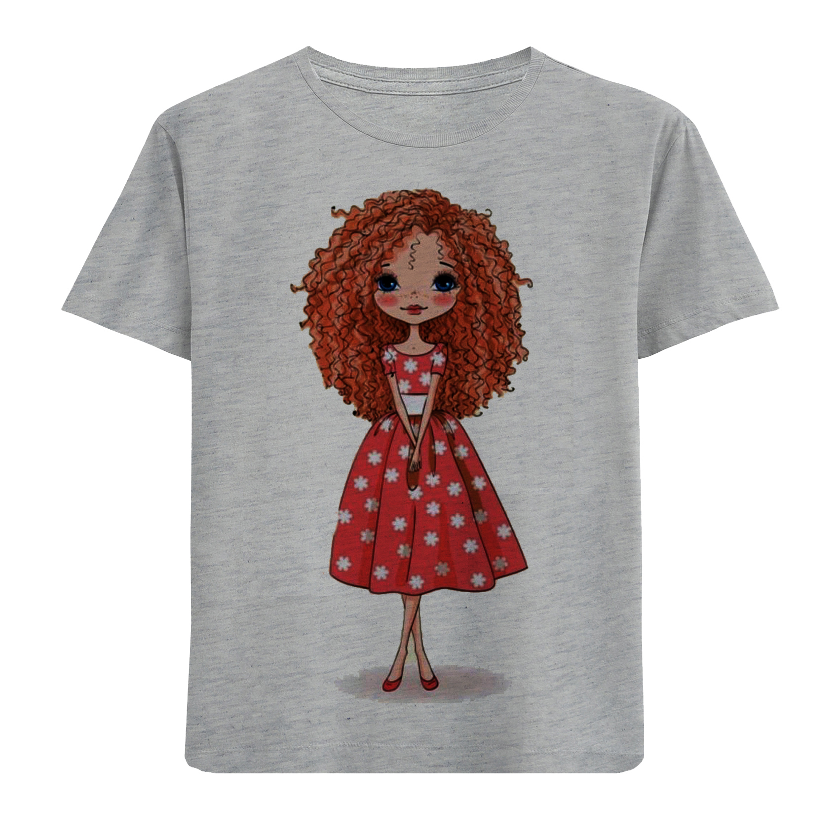 تی شرت آستین کوتاه دخترانه مدل دخترک F589