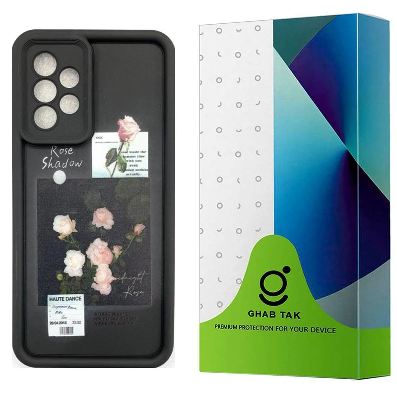 کاور قاب تک مدل سولید طرح گل رز مناسب برای گوشی موبایل سامسونگ Galaxy A32 4G
