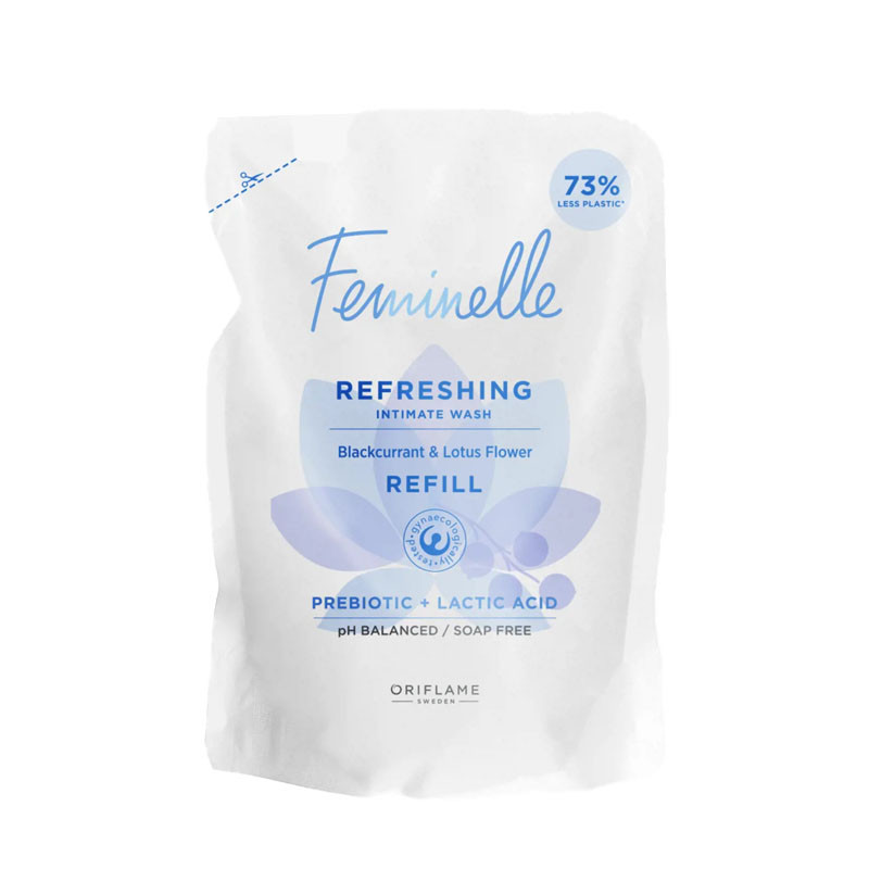 ژل شستشو اوریفلیم مخصوص بانوان مدل Feminelle Refreshing Refill حجم 300 میلی لیتر