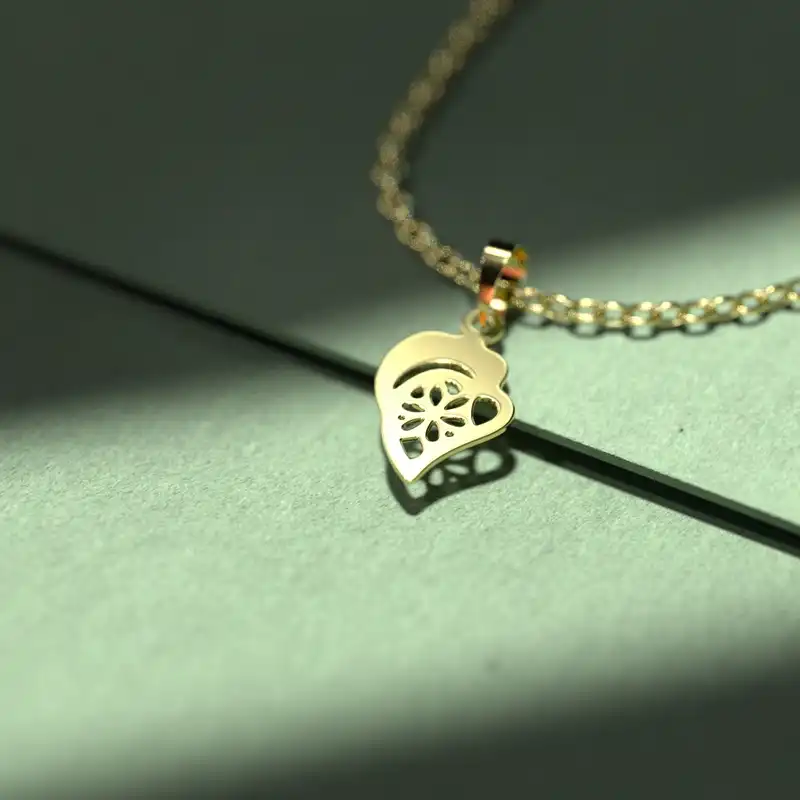 گردنبند طلا 18 عیار زنانه مدوپد مدل هندسی کد KK2-1-1121