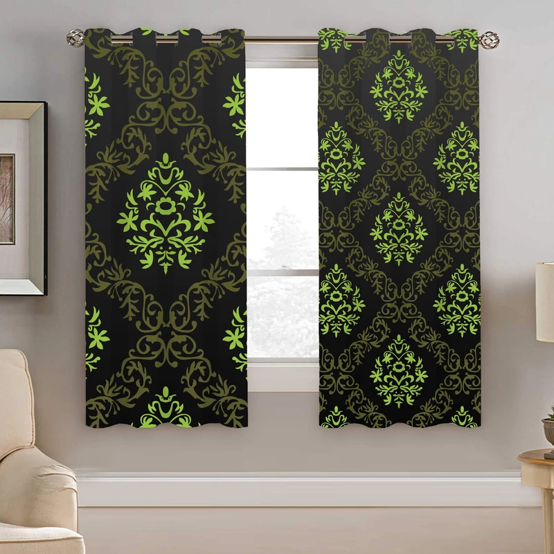 پرده نیروانا طرح سنتی مدل مخمل کد 4355 سایز 140×200 سانتی متر