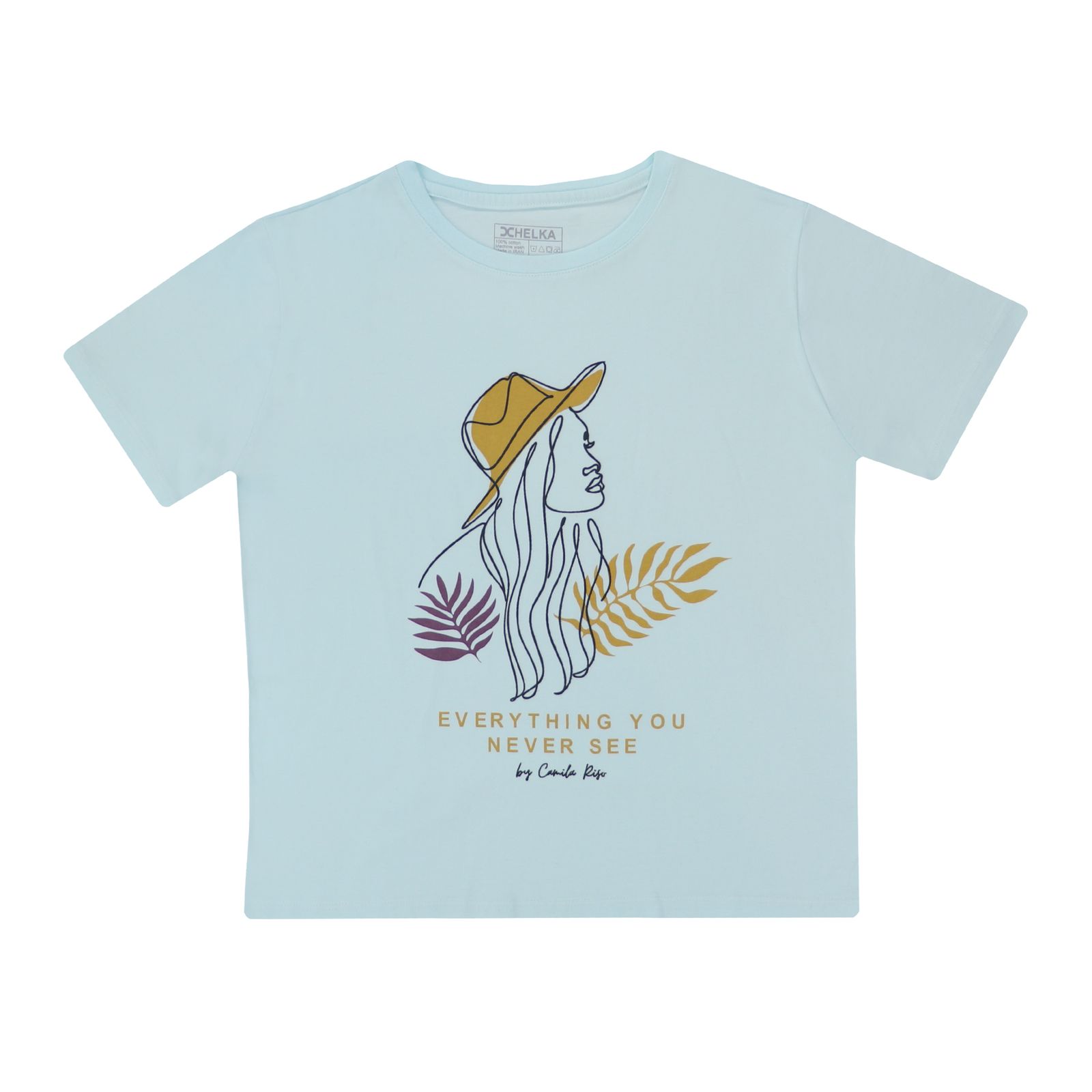 تی شرت آستین کوتاه زنانه هلکاپاژ مدل دختر جذاب - - 1