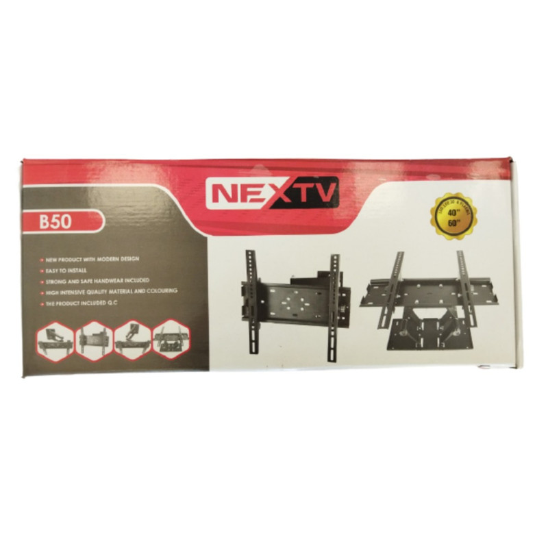 پایه دیواری نکست مدل B50 دو بازو مناسب برای تلویزیون های 40 تا 60 اینچ