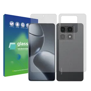 Glass Pro Resistant model matte screen protector suitable for the Xiaomi 14T mobile phone along with the back of the phone protector