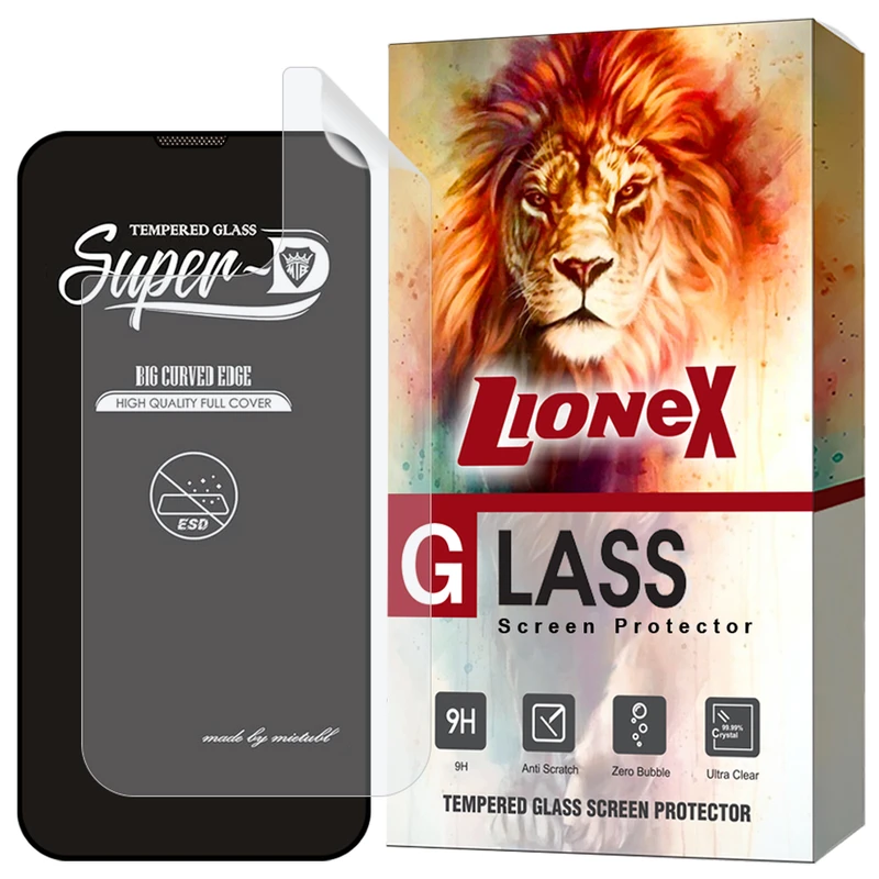 محافظ صفحه نمایش لایونکس مدل SUNL مناسب برای گوشی موبایل اپل iPhone 13 Pro Max به همراه محافظ پشت گوشی