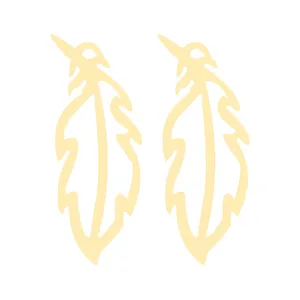 گوشواره طلا 18 عیار زنانه الن نار مدل 5289 طرح برگ