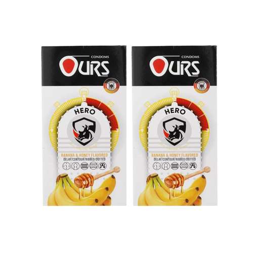 کاندوم تاخیری و خاردار اورز مدل HERO  دو بسته 12 عددی