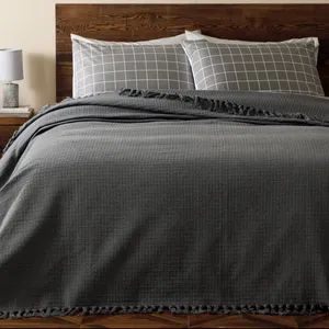 پتو انگليش هوم مدل plaid dokuma سايز 240x260 سانتی متر