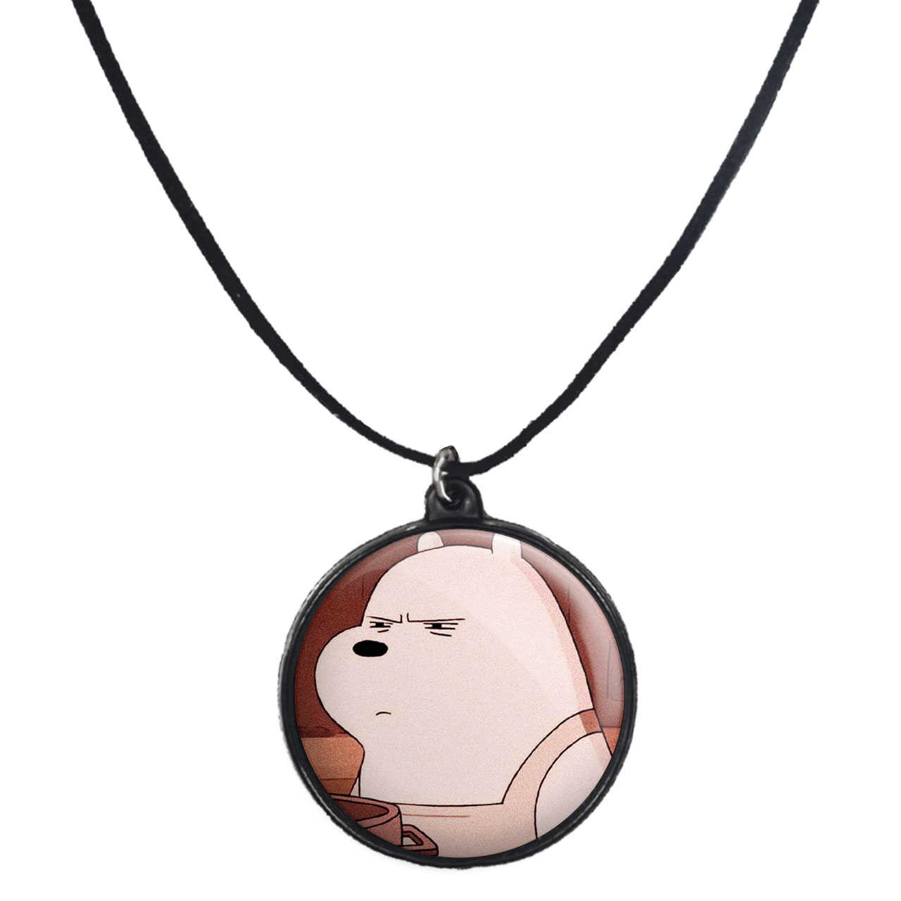 گردنبند پرمانه طرح خرس‌های کله‌فندقی کد pmb.10250 مدل دو طرفه