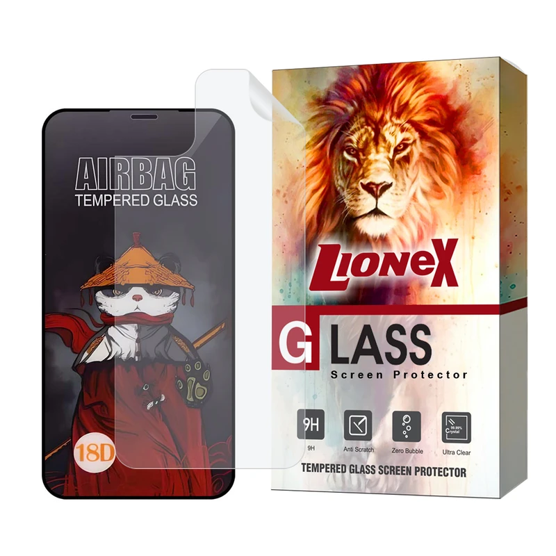 محافظ صفحه نمایش لایونکس مدل AIRNABKLI مناسب برای گوشی موبایل اپل iPhone 11 Pro Max به همراه محافظ پشت گوشی