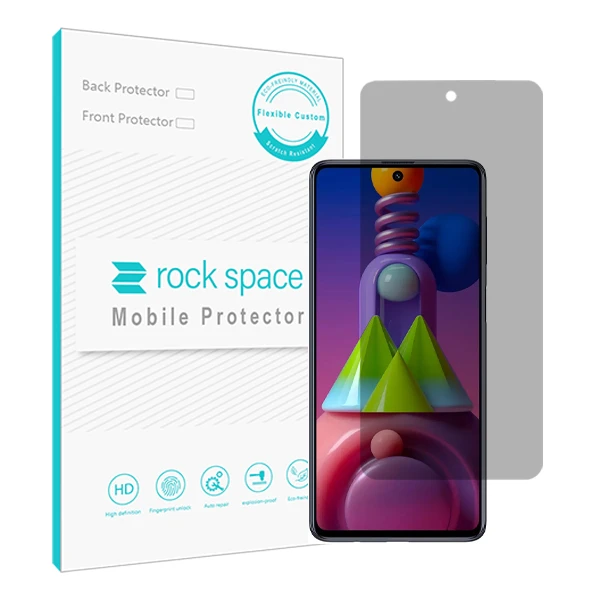 محافظ صفحه نمایش حریم شخصی راک اسپیس مدل HyPRV مناسب برای گوشی موبایل سامسونگ Galaxy M51