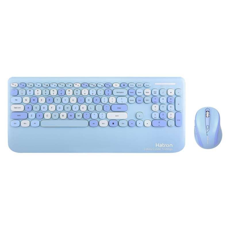 کیبورد و ماوس بی سیم هترون مدل HKCW350، سوییچ ممبران، Full-Size