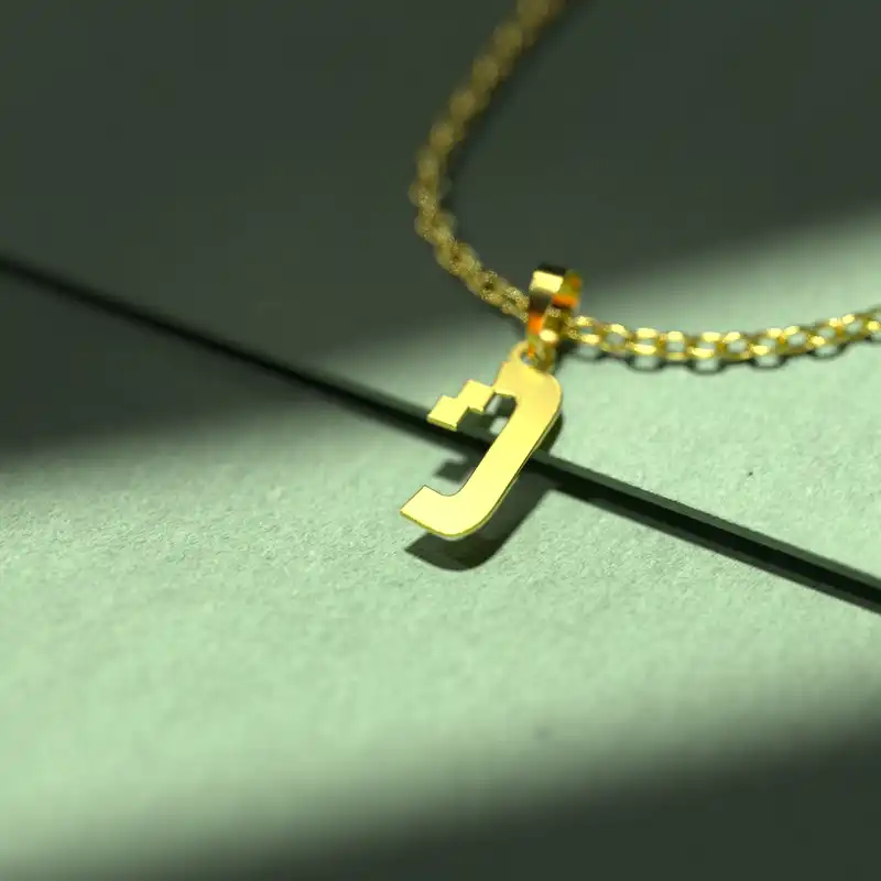 گردنبند طلا 18 عیار زنانه مدوپد مدل حرف ت کد I3-1-1432