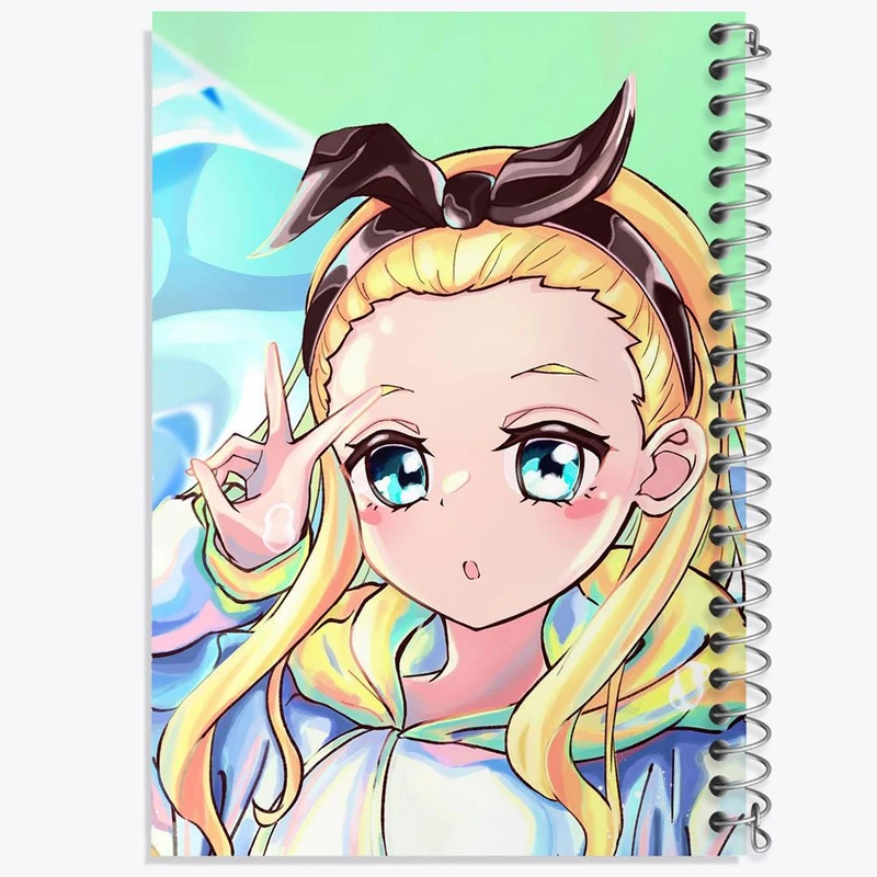 دفتر نقاشی 50 برگ خندالو مدل کورومی انیمه لیکوریس ریکویل Lycoris Recoil کد 23001