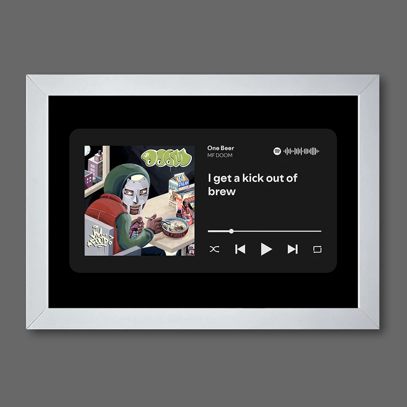 تابلو موزیکال مدل متن دار طرح One Beer by MF DOOM