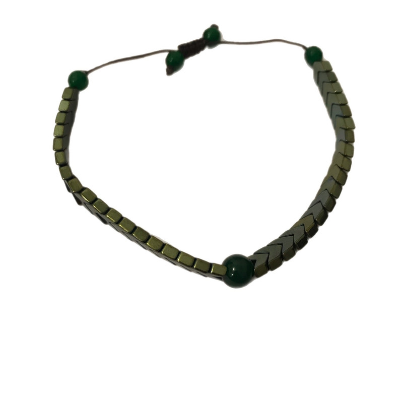 دستبند زنانه مدل حدید و عقیق یشم کد S-223 دستبند زنانه مدل حدید و عقیق یشم کد S-223