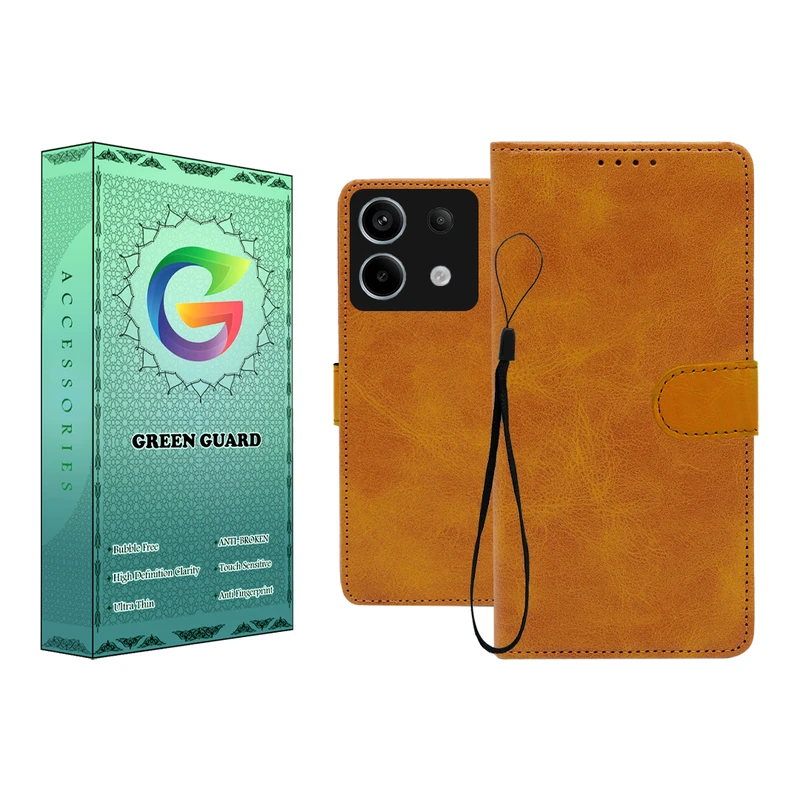 کیف کلاسوری گرین گارد طرح چرمی مدل Landing مناسب برای گوشی موبایل شیائومی Redmi Note 13 Pro 5G به همراه بند آویز