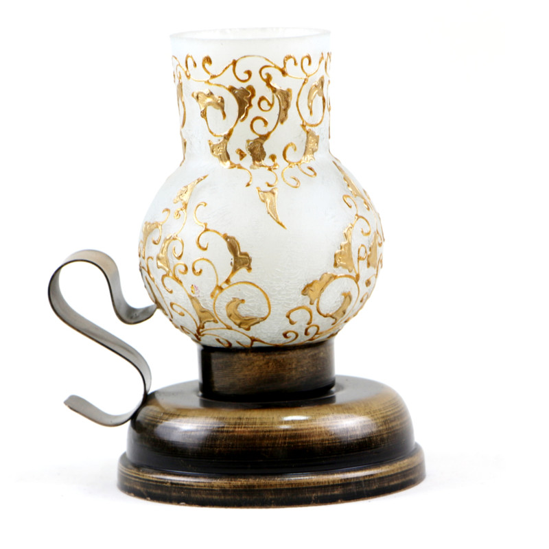 شمعدان شیشه ای طرح ویترای مدل SH003