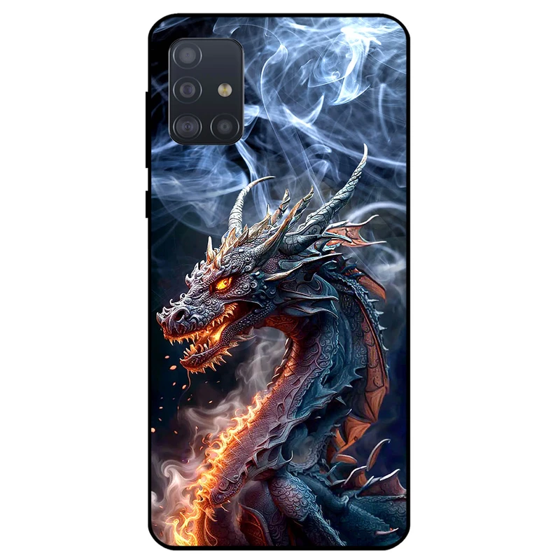 کاور مگافون طرح اژدها مدل 7453 مناسب برای گوشی موبایل سامسونگ Galaxy A51          