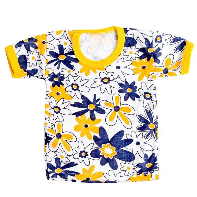 تی شرت آستین کوتاه نوزادی مدل GOL ZRD T