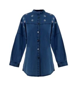 تونیک زنانه بنیس مدل کاموملیا رنگ آبی تیره