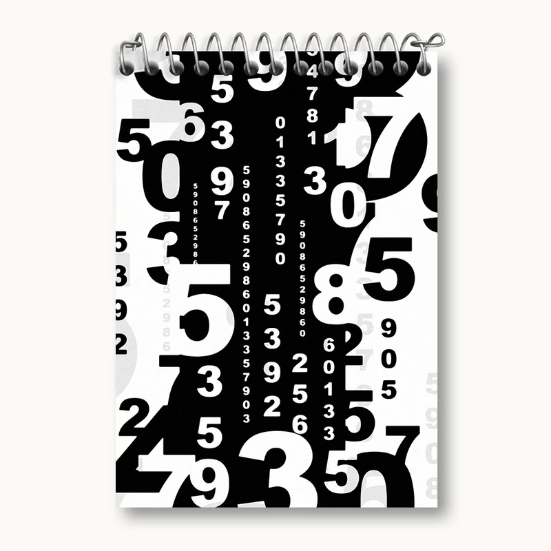 دفتر یادداشت 50 برگ خندالو مدل اعداد ریاضی کد N556