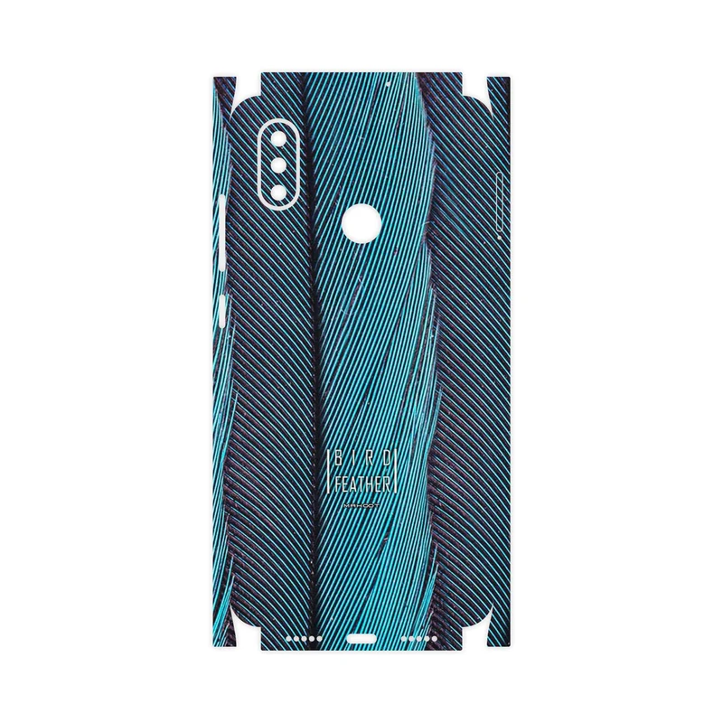 برچسب پوششی ماهوت مدل Turquoise feathers-FullSkin مناسب برای گوشی موبایل شیائومی Mi 8