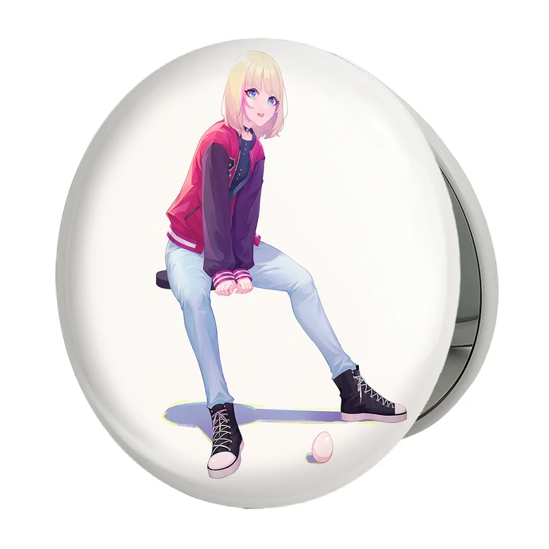 آینه جیبی خندالو طرح ریکا انیمه واندر اگ پرایورتی مدل تاشو کد 34035