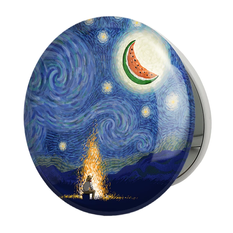 آینه جیبی خندالو طرح شب یلدا مدل تاشو کد 20381 