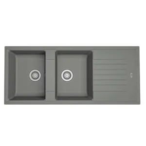 سینک ظرفشویی گرانیت روکار دو لگنه کن مدل  سیمون