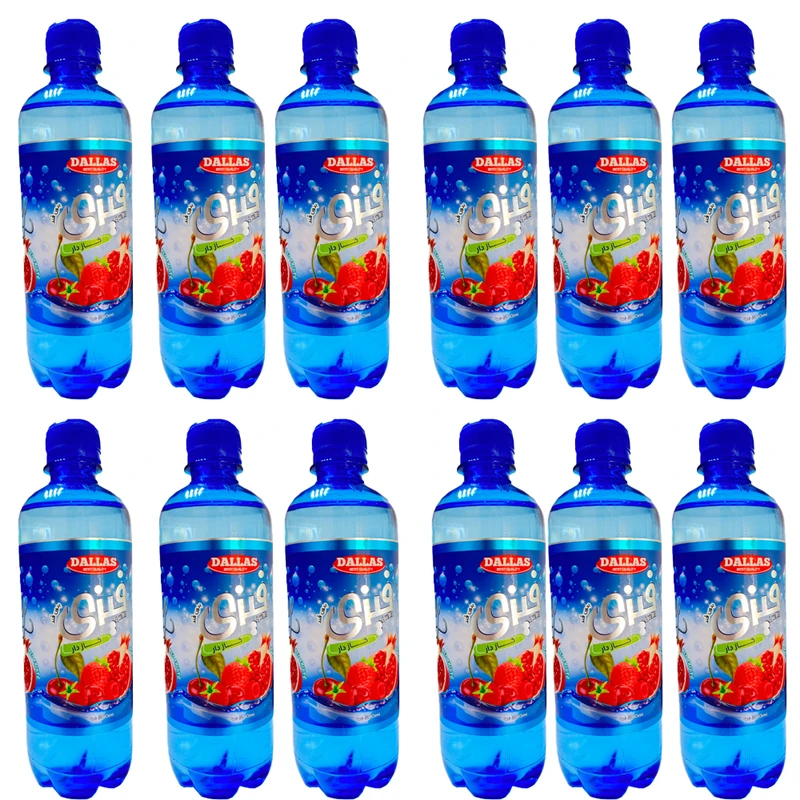 نوشیدنی گازدار میوه های قرمز دالاس - 500 میلی لیتر بسته 12 عددی