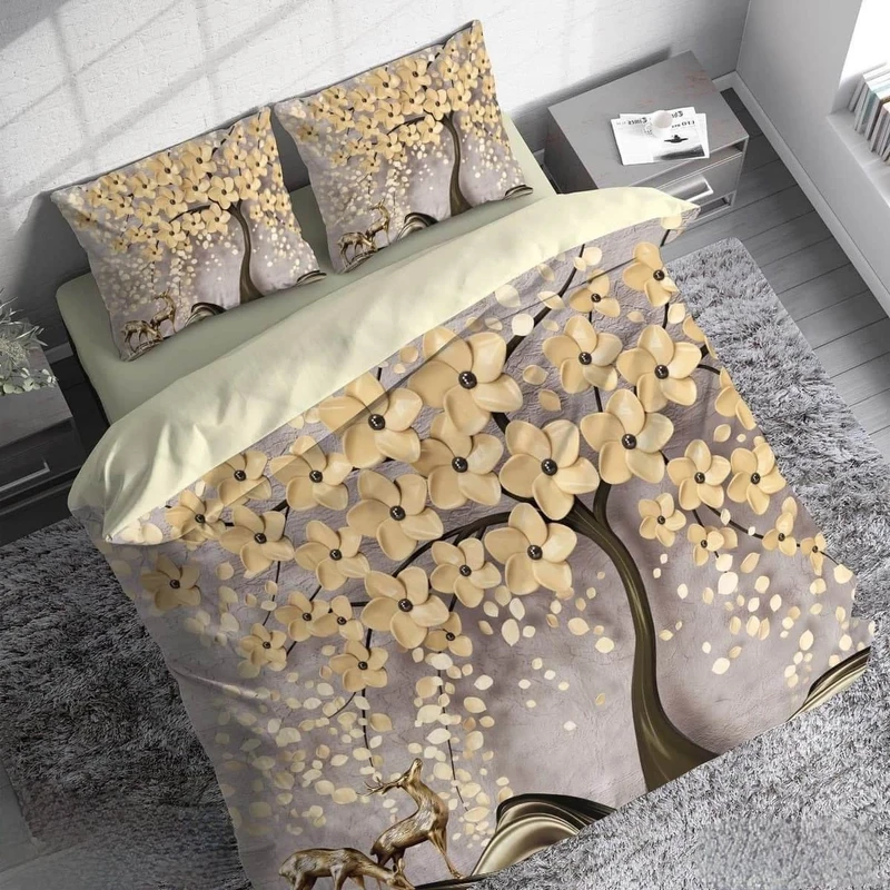 سرویس روتختی مدل درخت شکوفه دو نفره 6 تکه