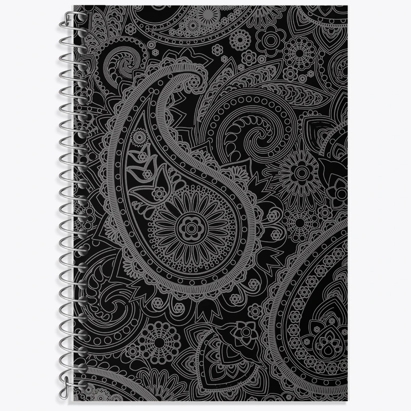 دفتر زبان 50 برگ خندالو مدل سه خط طرح ‫بته جقه کد F1411