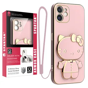Spartan Kitty Cover For Apple Iphone 12 With Strap