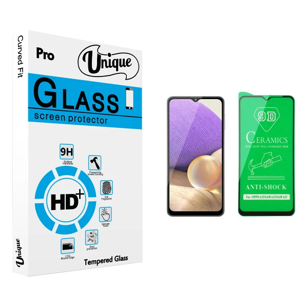 محافظ صفحه نمایش سرامیکی يونيک مدل +Clear مناسب برای گوشی موبایل سامسونگ Galaxy A32