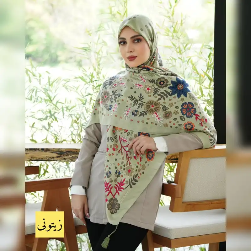 روسری زنانه مدل نخ پنبه منگوله دار کد 03