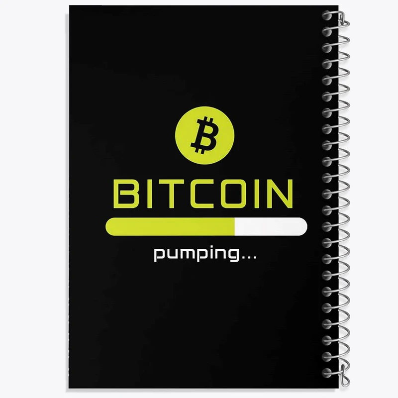 دفتر مشق 100 برگ خندالو طرح ارز دیجیتال بیت کوین کد 10898