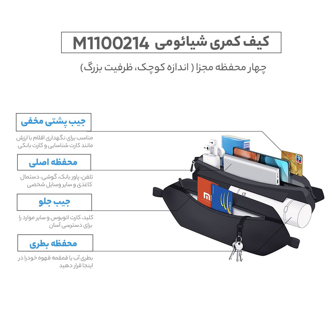 کیف کمری شیائومی مدل M1100214 - - 19