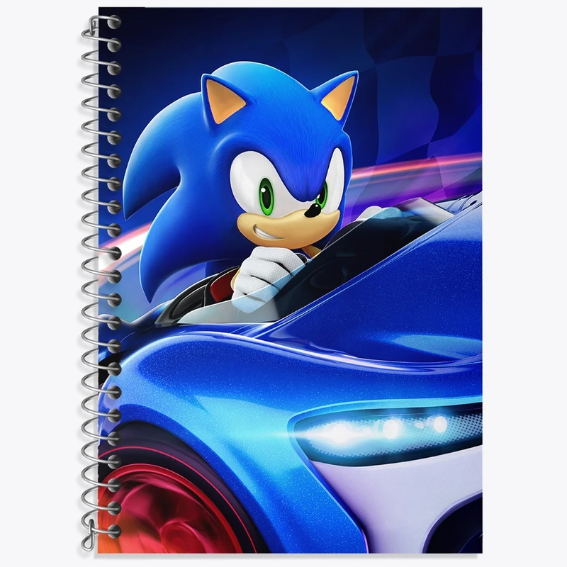 دفتر زبان 50 برگ خندالو مدل سه خط طرح سونیک (Sonic) کد 37020