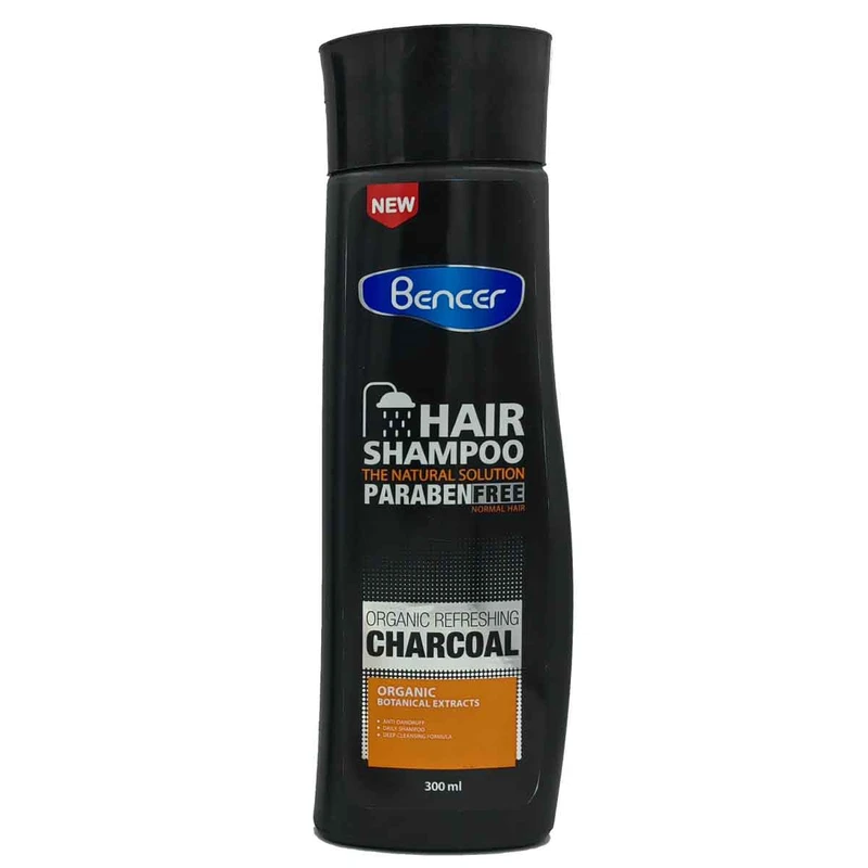 شامپو تقویت کننده و ترمیم کننده مو بنسر مدل CHARCOL PLUS حجم 300 میلی لیتر